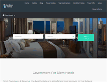 Tablet Screenshot of perdiemhotels.com